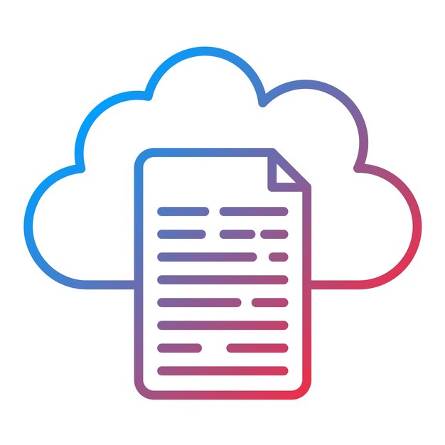 Cloud Document icon vector image Can be used for Cloud Computing