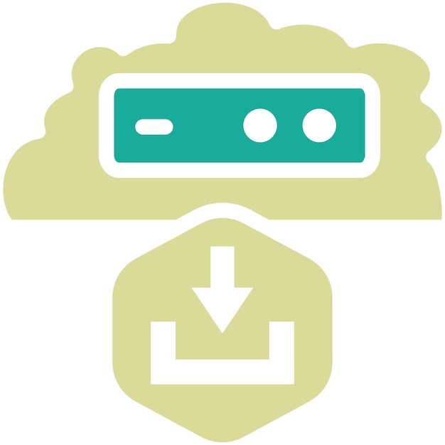 Cloud Download vector icon illustration of Cloud Computing iconset