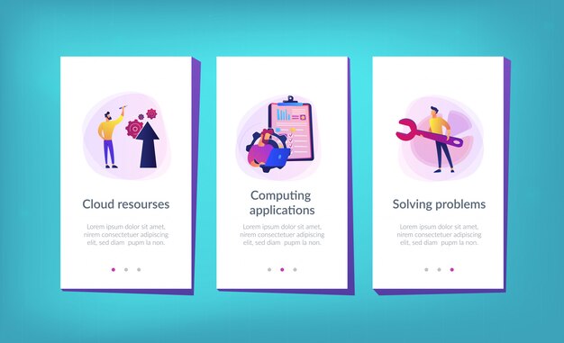 cloud engineering app interface template.