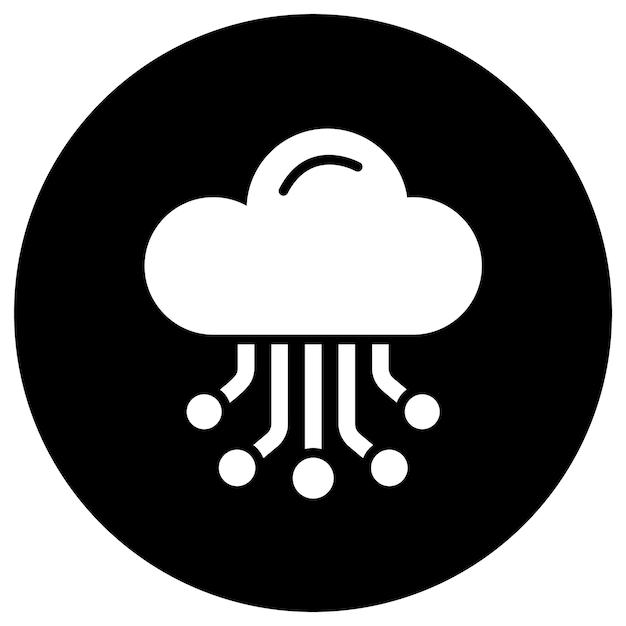 Cloud Hosting Vector Icon Design Illustration