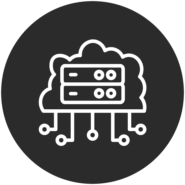 cloud hosting vector icon illustration of cloud computing iconset