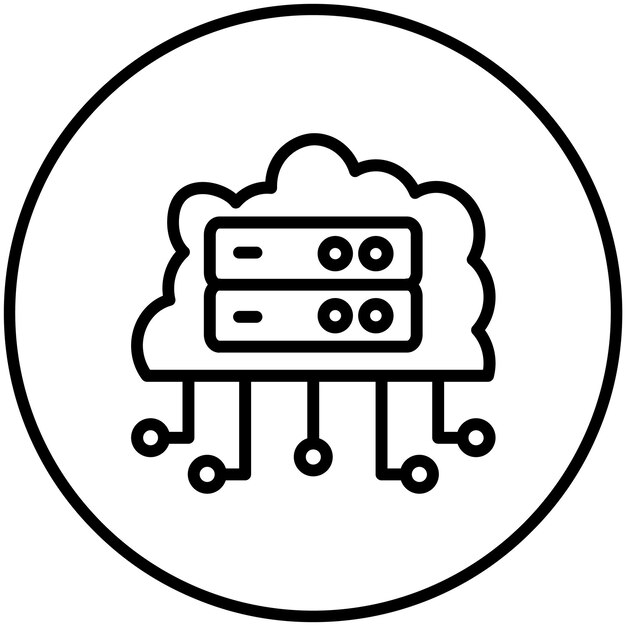cloud hosting vector icon illustration of cloud computing iconset