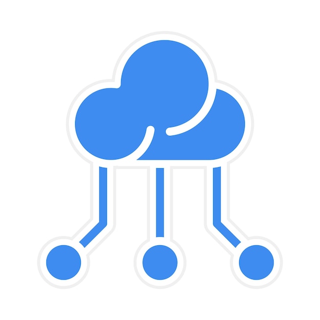 cloud icon vector image can be used for data science