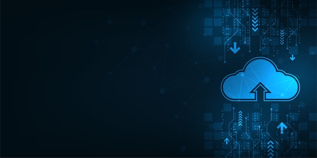Cloud-interface, der viser data, der uploades til internettet.