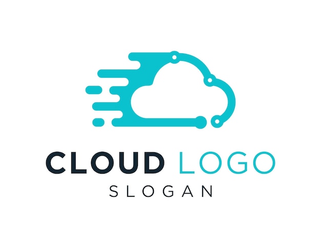 Cloud Logo Design was created using the Corel Draw 2018 application with a white background