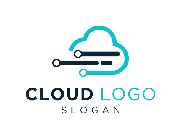Cloud Logo Design was created using the Corel Draw 2018 application with a white background