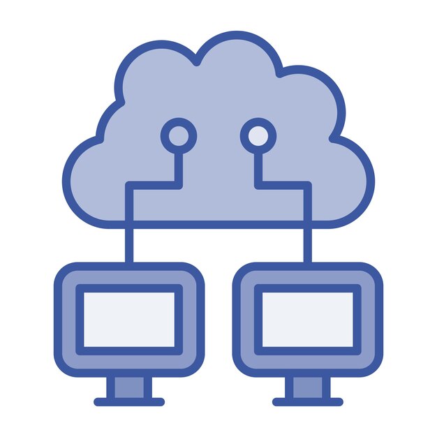 Cloud Network icon vector image Can be used for Web Marketing