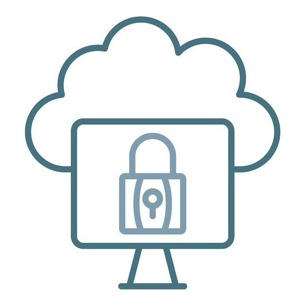 Cloud Protection Flat Illustration