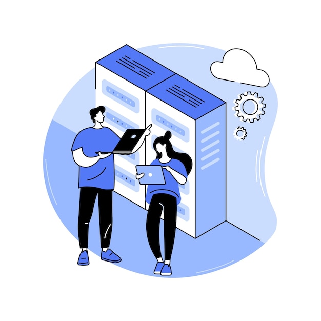 Cloud reliability engineer isolated cartoon vector illustrations