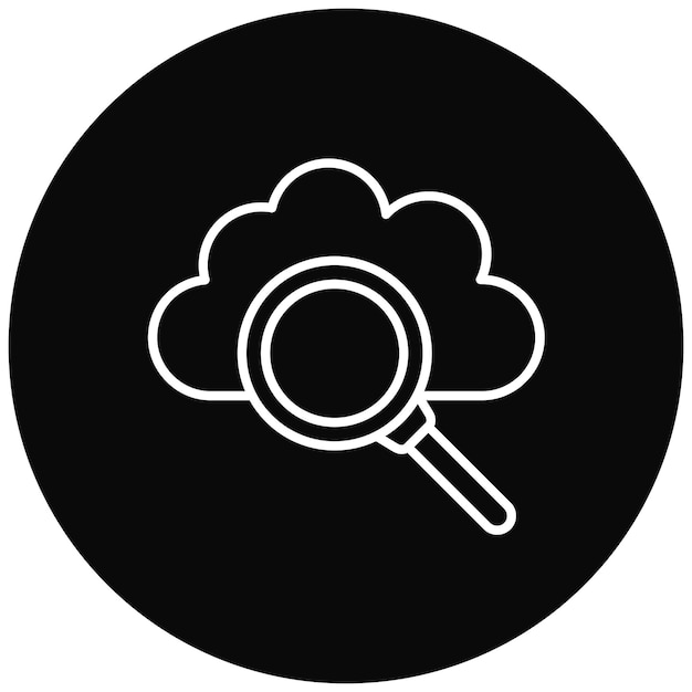 cloud search icon vector image can be used for cloud computing