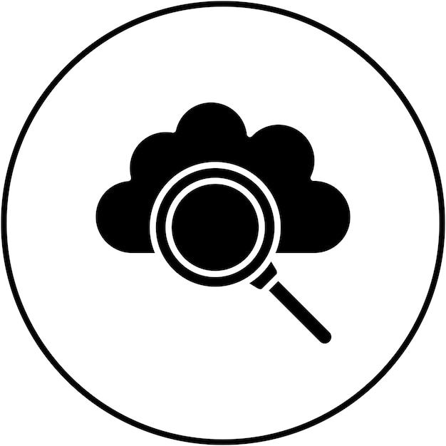 Cloud Search icon vector image Can be used for Cloud Computing