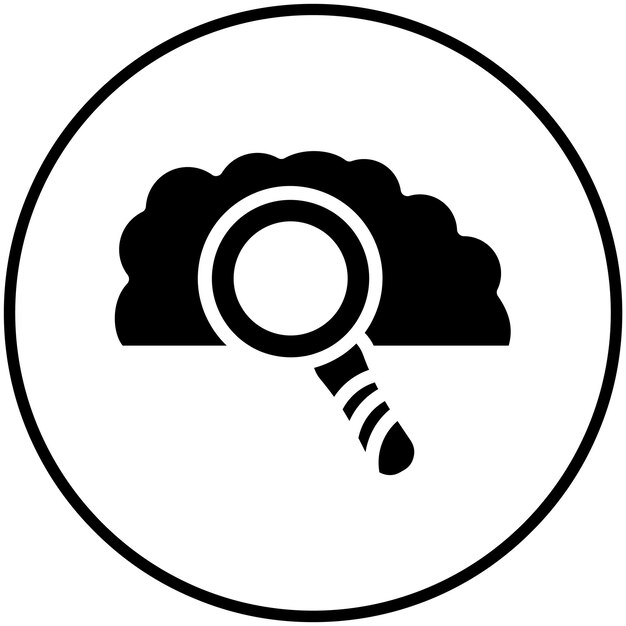 Cloud Search vector icon illustration of Cloud Computing iconset