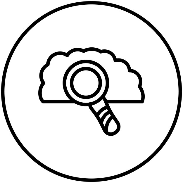 Cloud Search vector icon illustration of Cloud Computing iconset