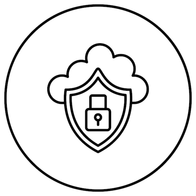 Cloud Security icon vector image Can be used for Security