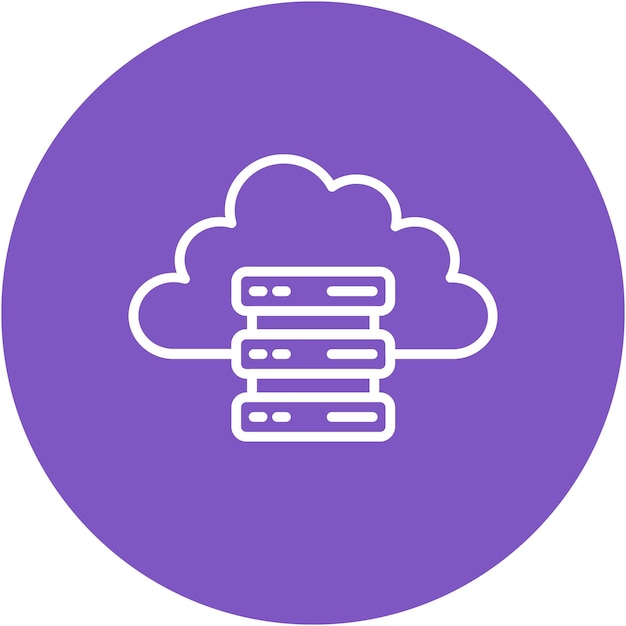 cloud service vector illustration style
