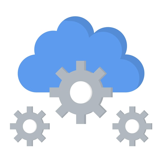 Cloud Setting Flat Illustration