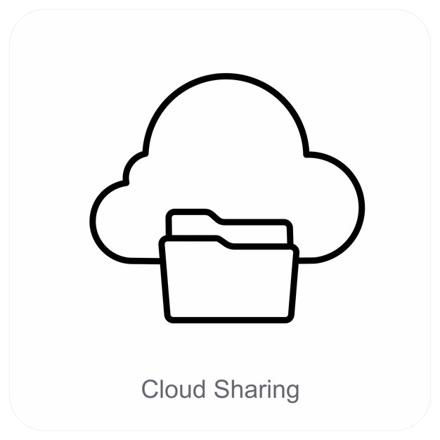 Cloud Sharing and Folder icon concept