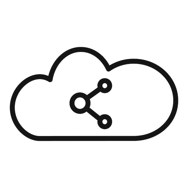 Cloud Sharing Icon for File Transfers and Team Collaboration