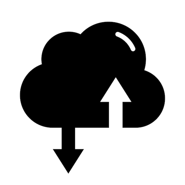 Cloud sign symbol vector glyph color icon