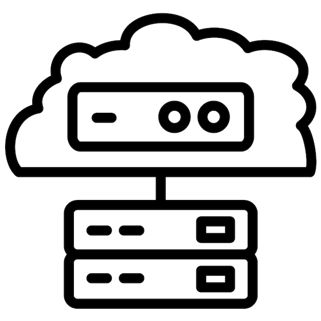 Cloud Storage vector icon illustration of Cloud Computing iconset