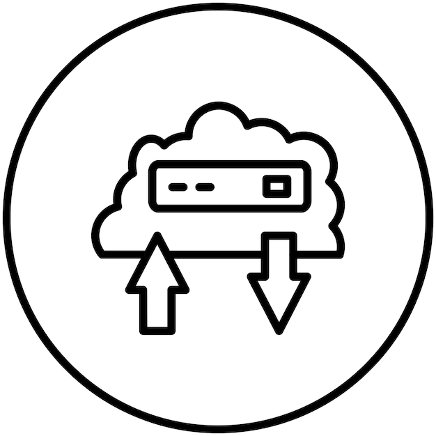 Cloud Switch vector icon illustration of Cloud Computing iconset