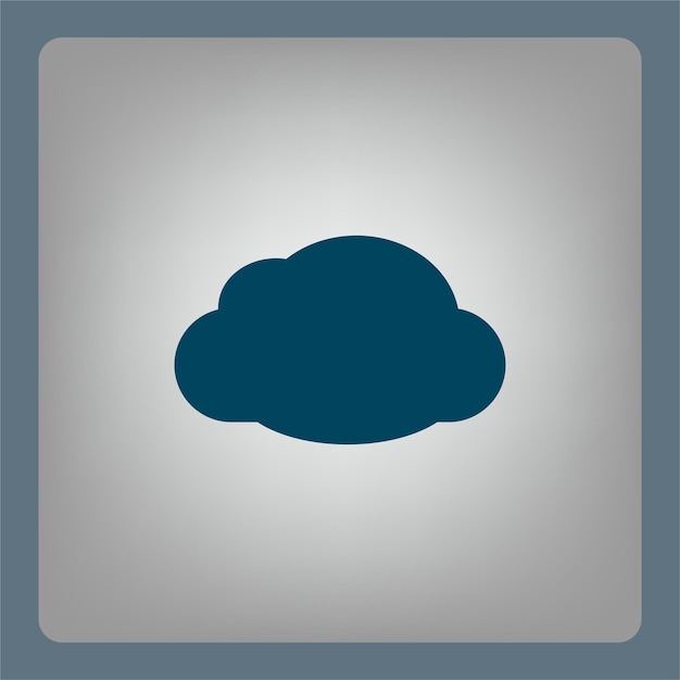 Cloud symbol Vector illustration on a gray background Eps 10