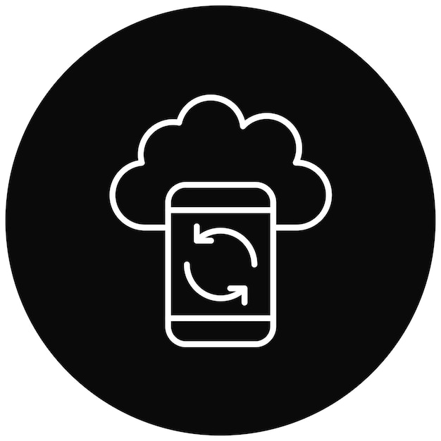 cloud sync icon vector image can be used for cloud computing