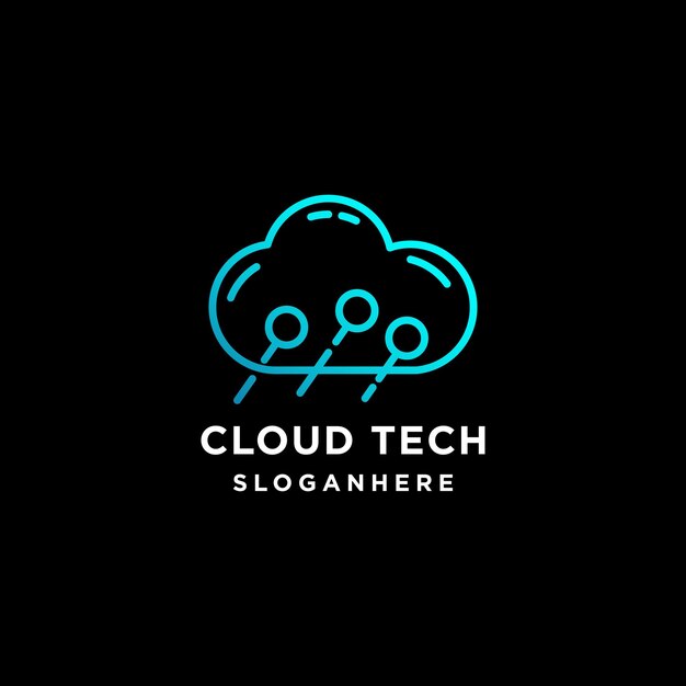 Cloud Tech Logo Template Design