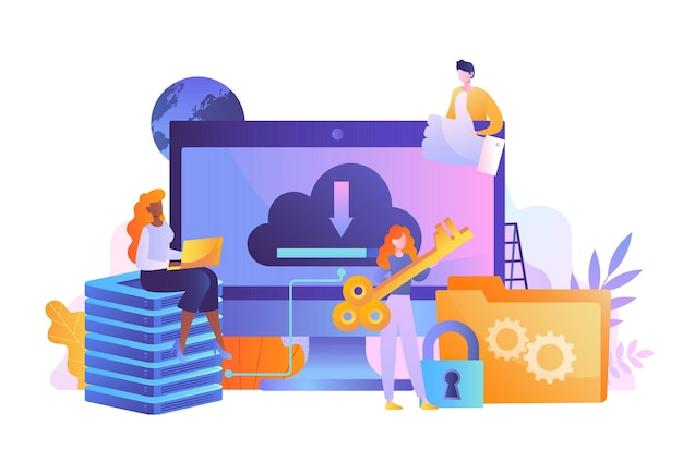 Cloud technology concept