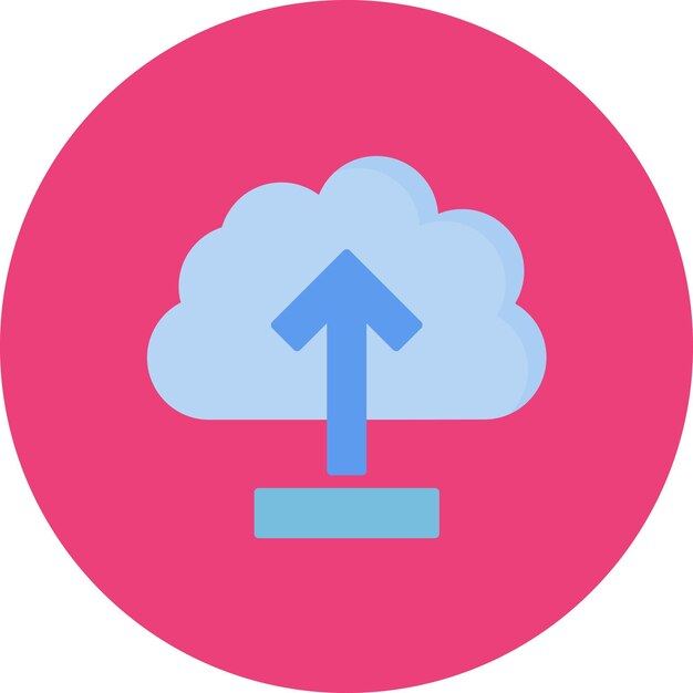 Cloud upload, flad illustration