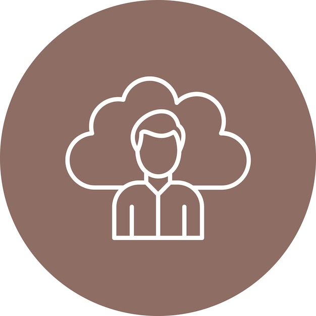 Cloud User icon vector image Can be used for Cloud Computing