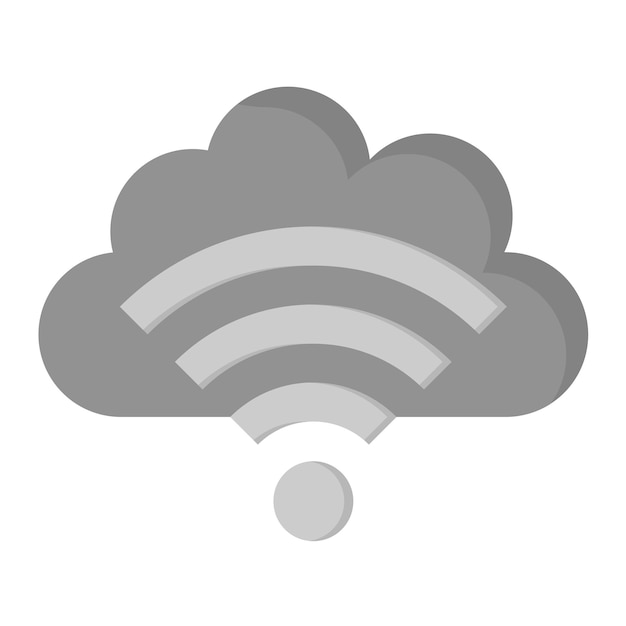 cloud wifi icon vector image can be used for cloud computing