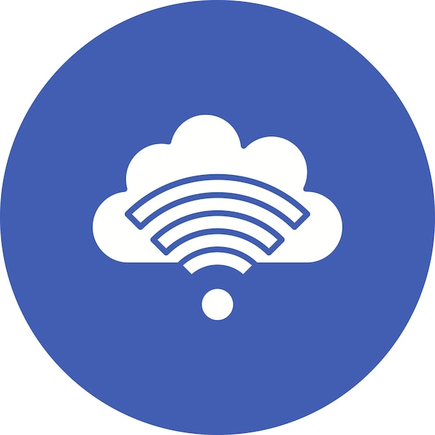 cloud wifi icon vector image can be used for cloud computing