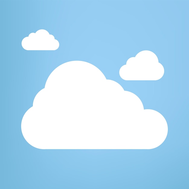 Clouds collection in flat design styles cloud concepts clouds element clouds on isolated blue