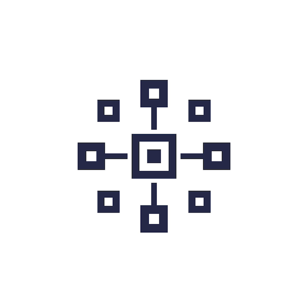 cluster icon on white complicated array
