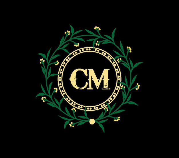 CM letter logo design with a circle shape CM Logo design with unique and simple design