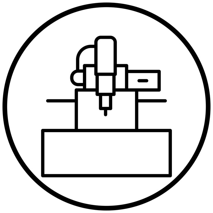 Vektör cnc machine icon style