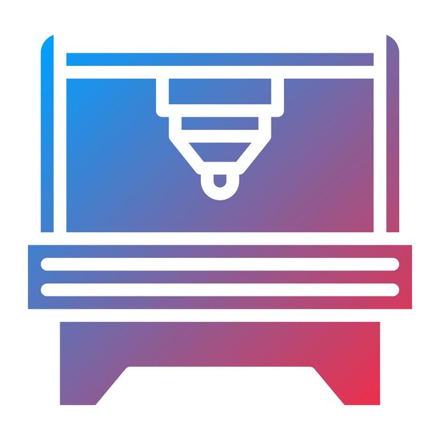 cnc machine icon vector image can be used for printing
