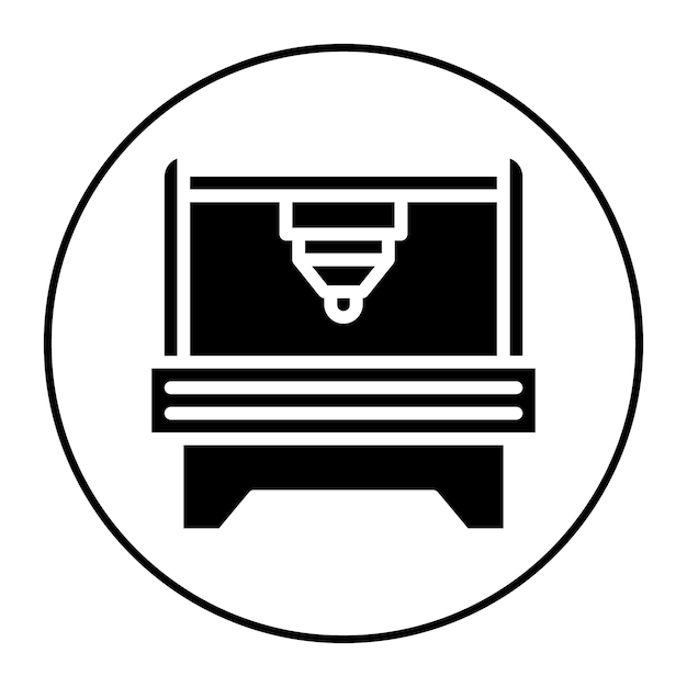 Cnc Machine icon vector image Can be used for Printing