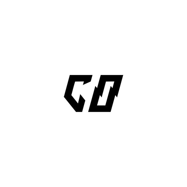 CO monogram logo design letter text name symbol monochrome logotype alphabet character simple logo