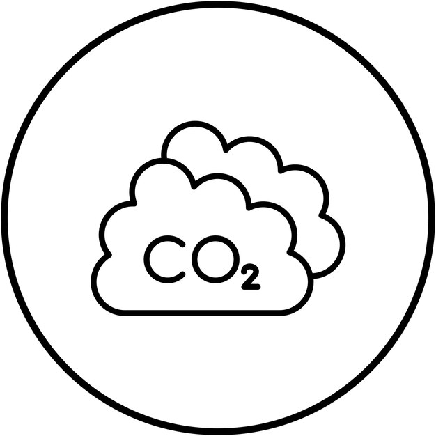 CO2 icon vector image Can be used for Petrol Industry