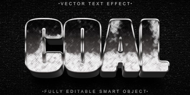 coal vector fully editable smart object text effect