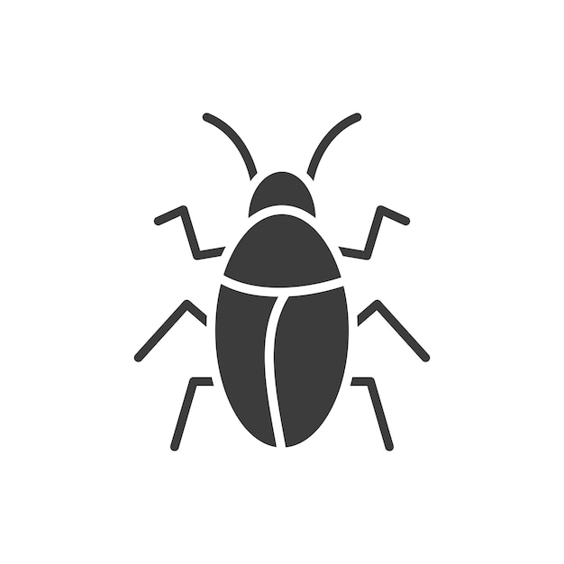 Cockroach line icon isolated on white background