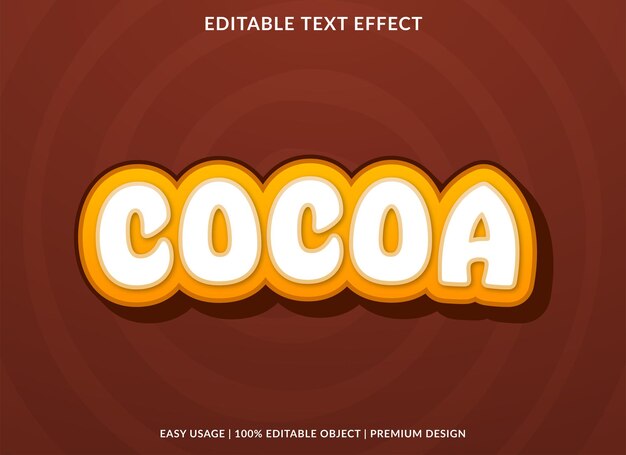 cocoa editable text effect template use for business logo and brand