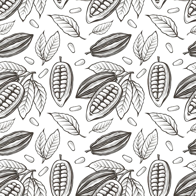 cocoa seamless pattern