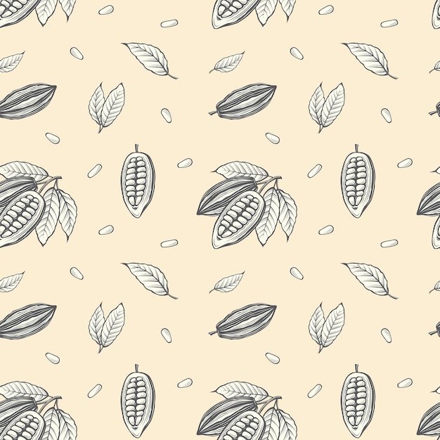 cocoa seamless pattern
