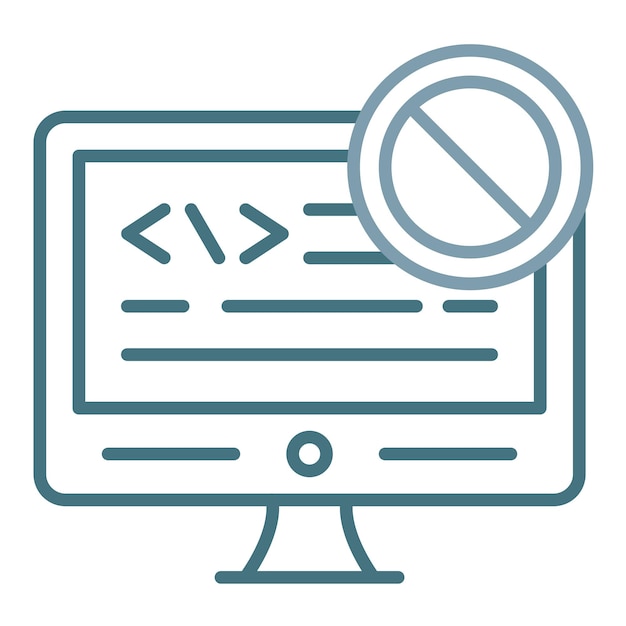 Code Block Flat Illustration