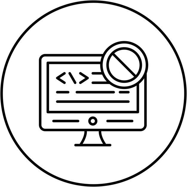 code block icon vector image can be used for no code