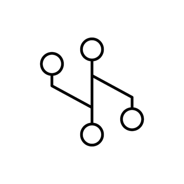 Code branch icon logo set vector