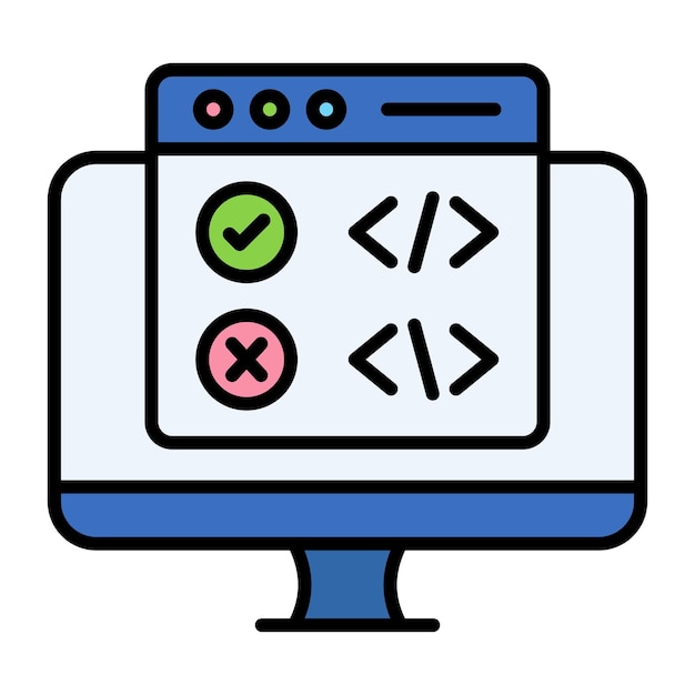 Code Correction Flat Illustration